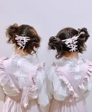 ミディアム ヘアアレンジ lien ヘアサロンリアンのヘアスタイル