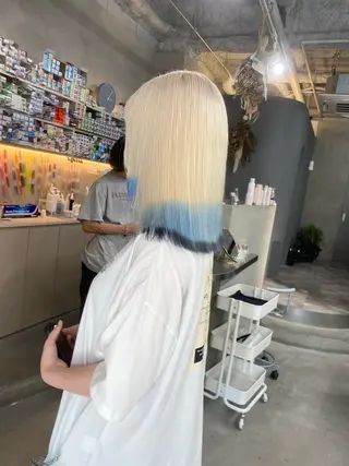 ミディアム カラー 前橋 姫奈のヘアスタイル