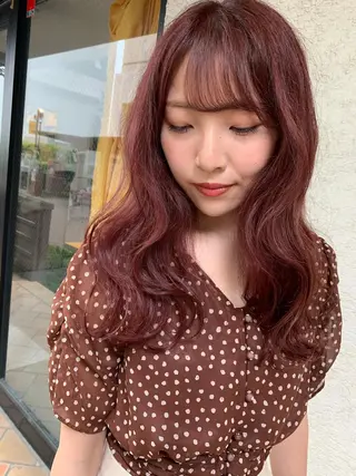 セミロング カラー 艶髪・酸性ストレート フリツのヘアスタイル