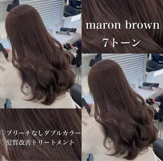 カラー 🤍ブリーチなし ブラウンhimi🤍のヘアスタイル