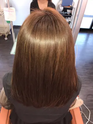 セミロング 野澤 朱里のヘアスタイル