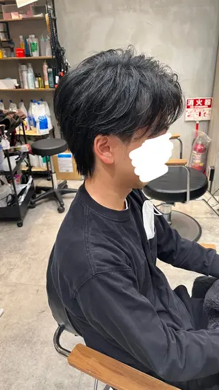 メンズ ラフィスヘアー九大学研都市店所属・赤み消し艶カラー🍒 髪質改善　KAIのヘアスタイル