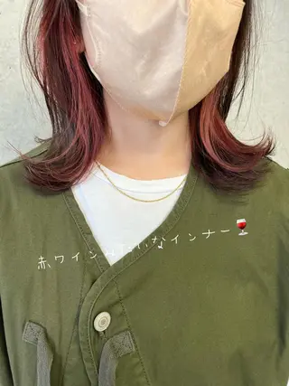ミディアム 山谷 裕紀のヘアスタイル