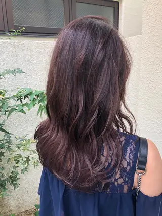 ミディアム カラー パーマ ヘアアレンジ 【白髪ぼかし 専門GBG】自由が丘のヘアスタイル