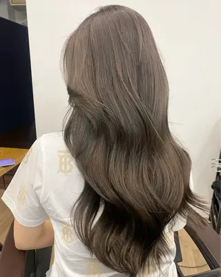 ロング カラー 韓国風×透明感カラー 髪質改善オタベシンヤのヘアスタイル