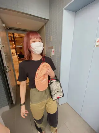 ミディアム カラー ヘアアレンジ mina 🐈‍⬛ ラフな似合わせヘアのヘアスタイル