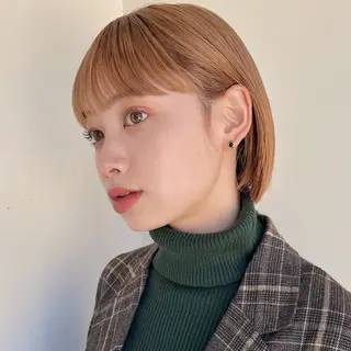 ショート あやめ【顔まわり/レ イヤー/柔らかカラ】のヘアスタイル