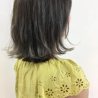 ミディアム カラー ヘアアレンジ タナカ タクヤのヘアスタイル
