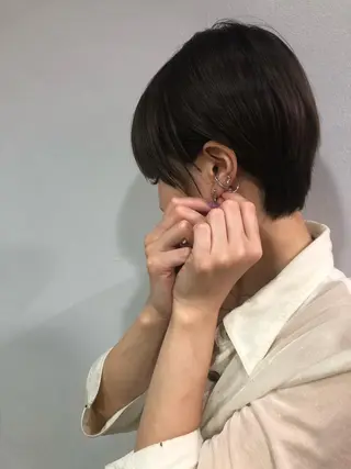 ショート 低ダメージパーマ ケアパーマ/武田明大のヘアスタイル