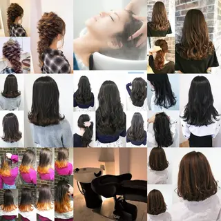 カラー パーマ ヘアアレンジ メンズ キッズ ネイル マツエク・マツパ セミロング MEGUMI megumiのヘアスタイル