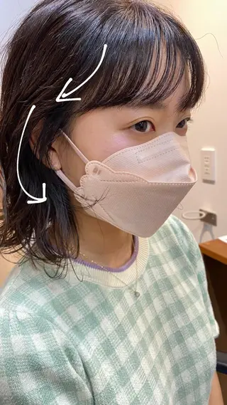 ミディアム カラー 砂原 ひよりのヘアスタイル