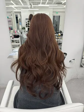 ロング カラー 顔まわりの神様✨ 透明感カラー藤嶋秀幸のヘアスタイル