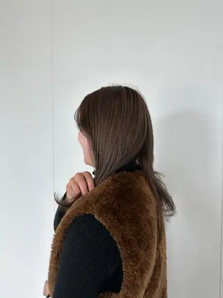 カラー 透明感カラー/顔周り レイヤー/髪質改善のヘアスタイル