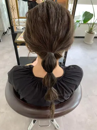 ロング ヘアアレンジ 境 菜摘のヘアスタイル