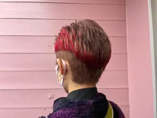 ショート カラー 個性派/ハイトーン ✨✨　稲吉菜々美のヘアスタイル