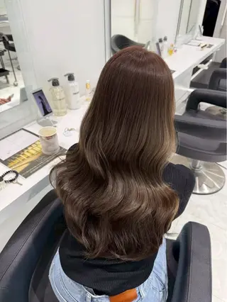 ロング 韓国ワンホン透明感 カラー✨🖤ここあのヘアスタイル