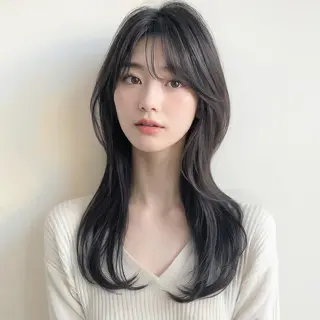 ロング レイヤーカット/韓国 🤎きのした いちかのヘアスタイル