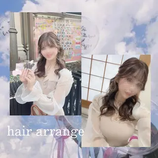 セミロング ヘアアレンジ 🎀トップスタイリ スト湯川響🎀のヘアスタイル
