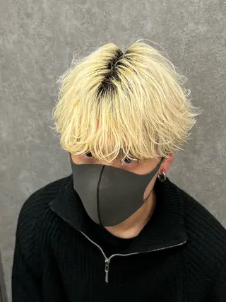 ショート カラー メンズ メンズウルフ特化🐺 🔥長山耕大🔥のヘアスタイル