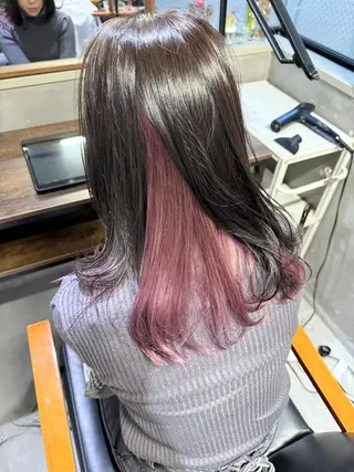 セミロング カラー ウルフ レイヤー パーマ🪐MANAのヘアスタイル