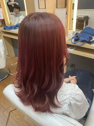 ミディアム カラー ヘアアレンジ 韓国ヘア sasugaのヘアスタイル