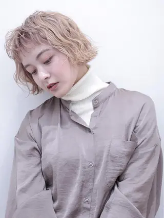 ショート カラー ヘアアレンジ cherir髪質改善 パーソナルカラー診断のヘアスタイル