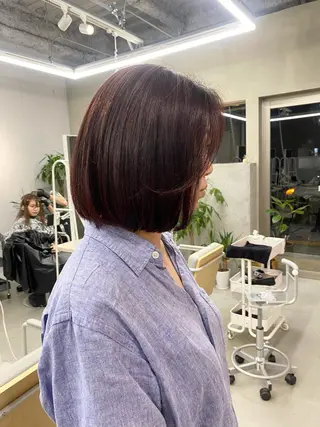 ミディアム カラー 前橋 姫奈のヘアスタイル