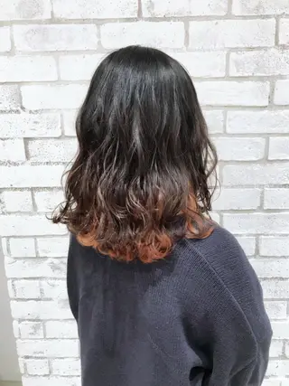 ミディアム カラー パーマ ヘアアレンジ メンズ キッズ ネイル マツエク・マツパ バレイヤージュ/ 髪質改善/渡邉悟🌱のヘアスタイル