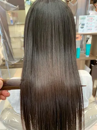ロング パーマ ブリーチでもできる 縮毛矯正相原慎🌈のヘアスタイル