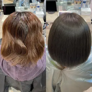 ショート カラー 顔まわりカット🌟 くびれヘア/寺門遥輝のヘアスタイル