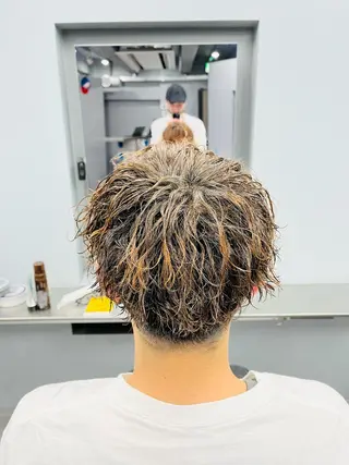 ショート パーマ メンズ 池袋メンズパーマ フェード純平のヘアスタイル