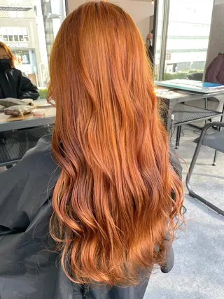 ロング カラー パーマ ヘアアレンジ メンズ キッズ ネイル マツエク・マツパ カラー特化サロン Eir心斎橋のヘアスタイル