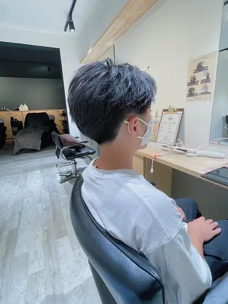 パーマ メンズ 升水 優太のヘアスタイル