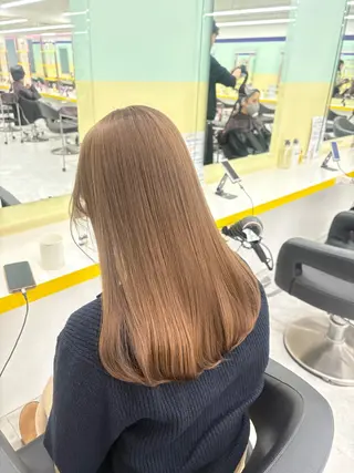 ロング カラー ベージュ×レイヤー 🤎横浜/miu🤎のヘアスタイル
