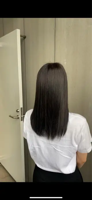 セミロング カラー Agu peachのヘアスタイル