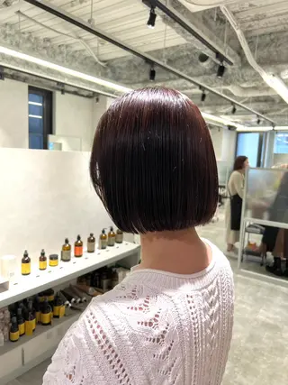 ショート カラー 関西センターパート メンズモデル募集のヘアスタイル