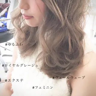セミロング カラー パーマ ヘアアレンジ ネイル マツエク・マツパ ◆感動口コミ/最小顔 理論カット◆森口 峻のヘアスタイル
