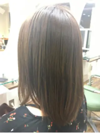 ミディアム カラー 髪質改善 LIME 長野駅のヘアスタイル