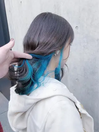 セミロング カラー ブリーチ特化/レイヤ ーカット🥀マサルのヘアスタイル