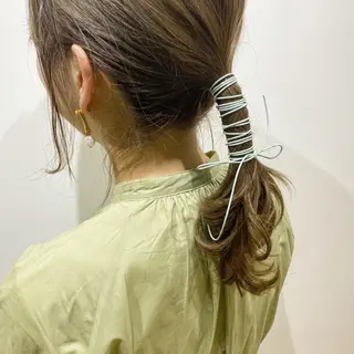 セミロング ヘアアレンジ 中司 莉菜のヘアスタイル
