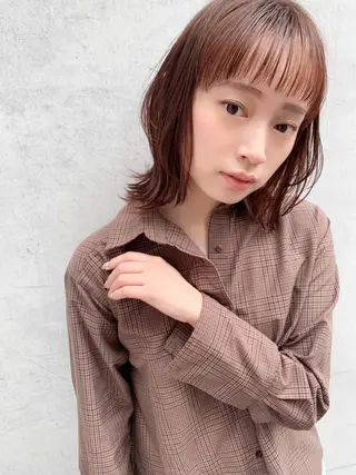 ミディアム カラー 髪質改善☆ 縮毛矯正miyuのヘアスタイル
