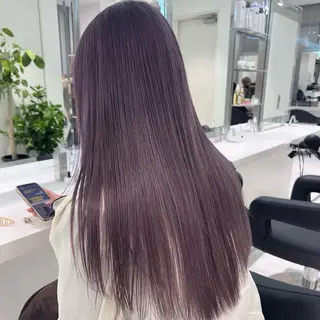 セミロング カラー ヘアアレンジ 🫧モテる💗ダメー ジレスハイトーン🫧のヘアスタイル