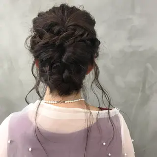 セミロング ヘアアレンジ 🐝 hachi🐝のヘアスタイル