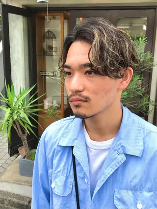 ショート カラー パーマ 木村陸弥🌿似合わせ 再現性メンズヘアのヘアスタイル