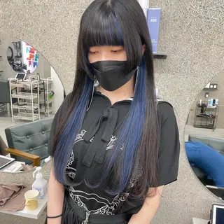 ロング カラー Lull1人美容室 バレイヤージュのヘアスタイル