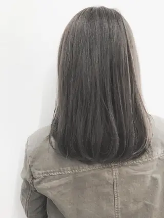 ミディアム カラー パーマ ヘアアレンジ ブリーチカラー🔥 パーマ【佐々木凌平】のヘアスタイル