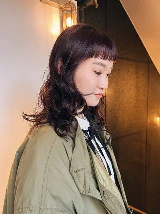 セミロング 似合わせパーマ 🌼カンナのヘアスタイル