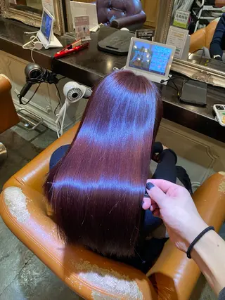 ロング カラー 髪質改善&縮毛矯正 カット/soyaのヘアスタイル