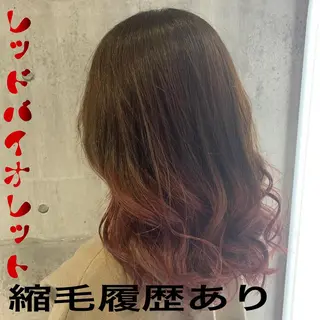 セミロング カラー 🦋シールエクステ /韓国/リアラ🦋のヘアスタイル