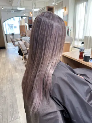 ミディアム カラー ブリーチカラー🫧 森　凪沙のヘアスタイル